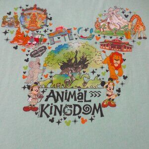 Bella Canvas Animal Kingdom Green T Shirt Large